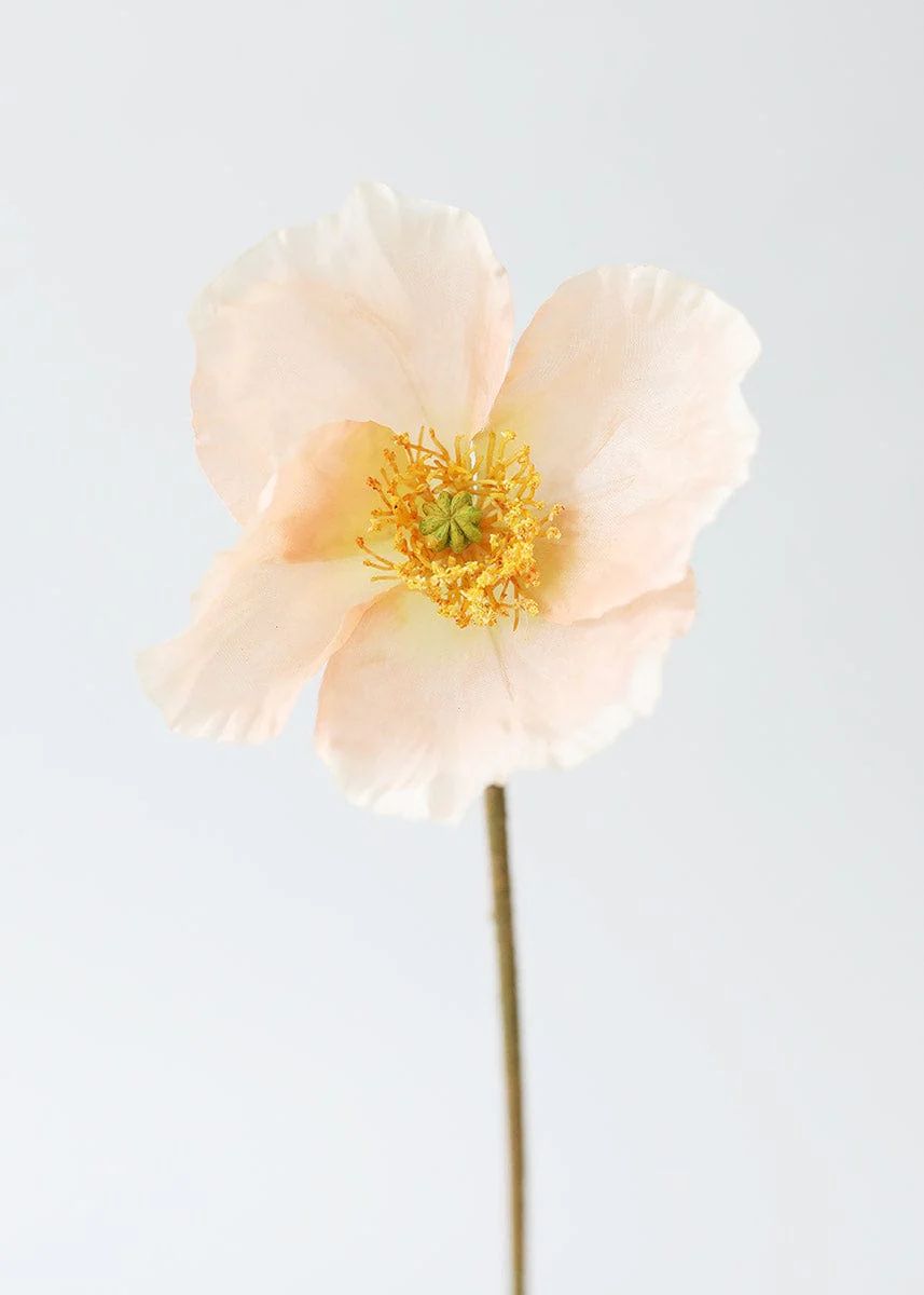 Soft Peach Silk Poppy - 23 | Afloral (US)