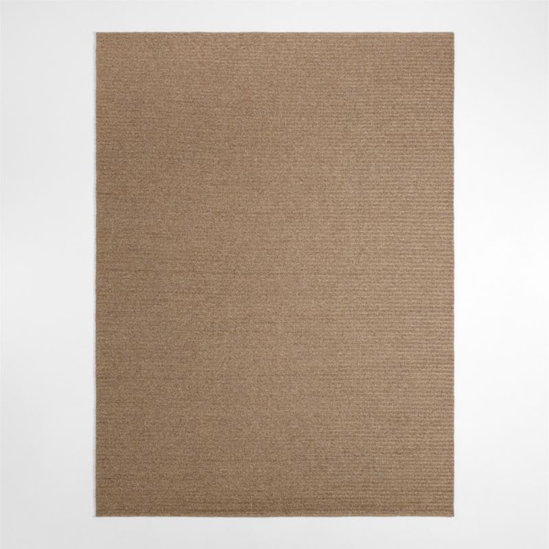 Sedona Performance Indoor/Outdoor Natural and Camel Brown Area Rug 6'x9' | Crate & Barrel | Crate & Barrel