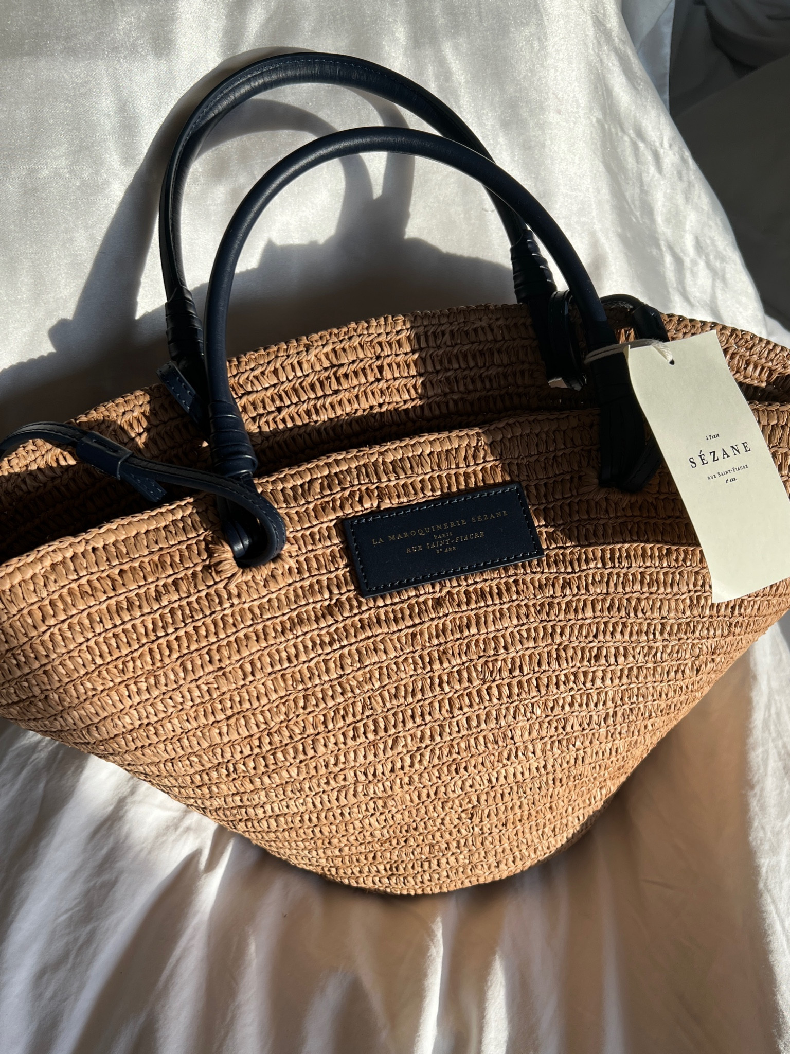 JUSTINE BASKET
$285
DEEP NATURAL NAVY RAFFIA

#LTKStyleTip #LTKItBag #LTKSeasonal