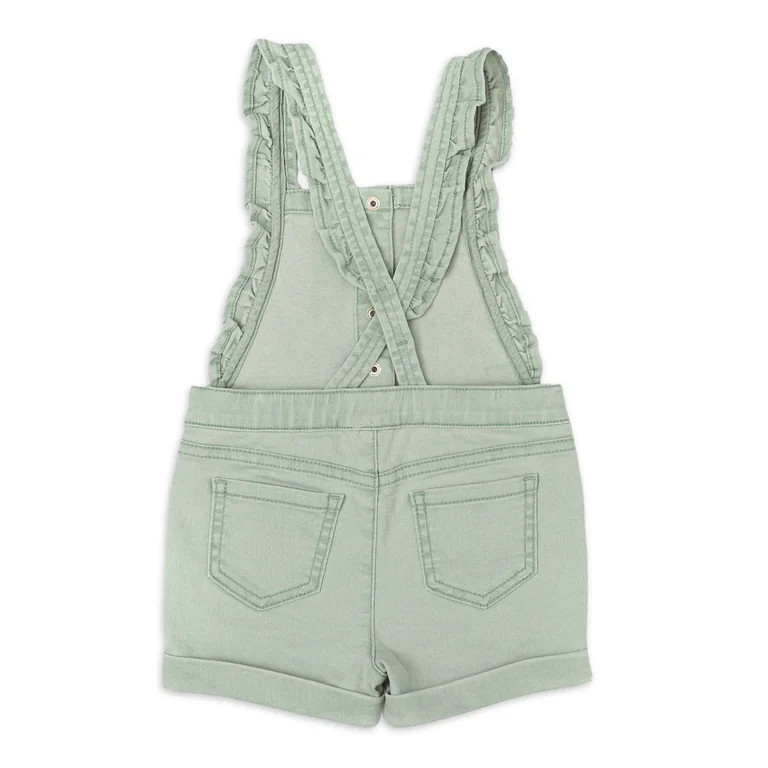 Wonder Nation Toddler Girls Ruffle Shortall, Sizes 2 Toddler-18 Months | Walmart (US)
