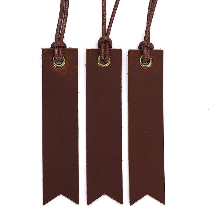 Vantoo Personalized Genuine Leather Bookmarks with Tassel for Men Women Boys Girls Kids, Handmade... | Amazon (US)