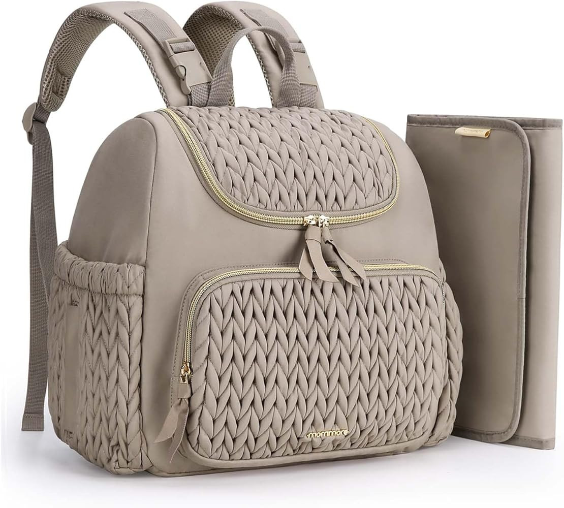 mommore Diaper Bag Small Diaper Backpack Stylish Baby Backpacks Travel Mini Maternity Bags with I... | Amazon (US)