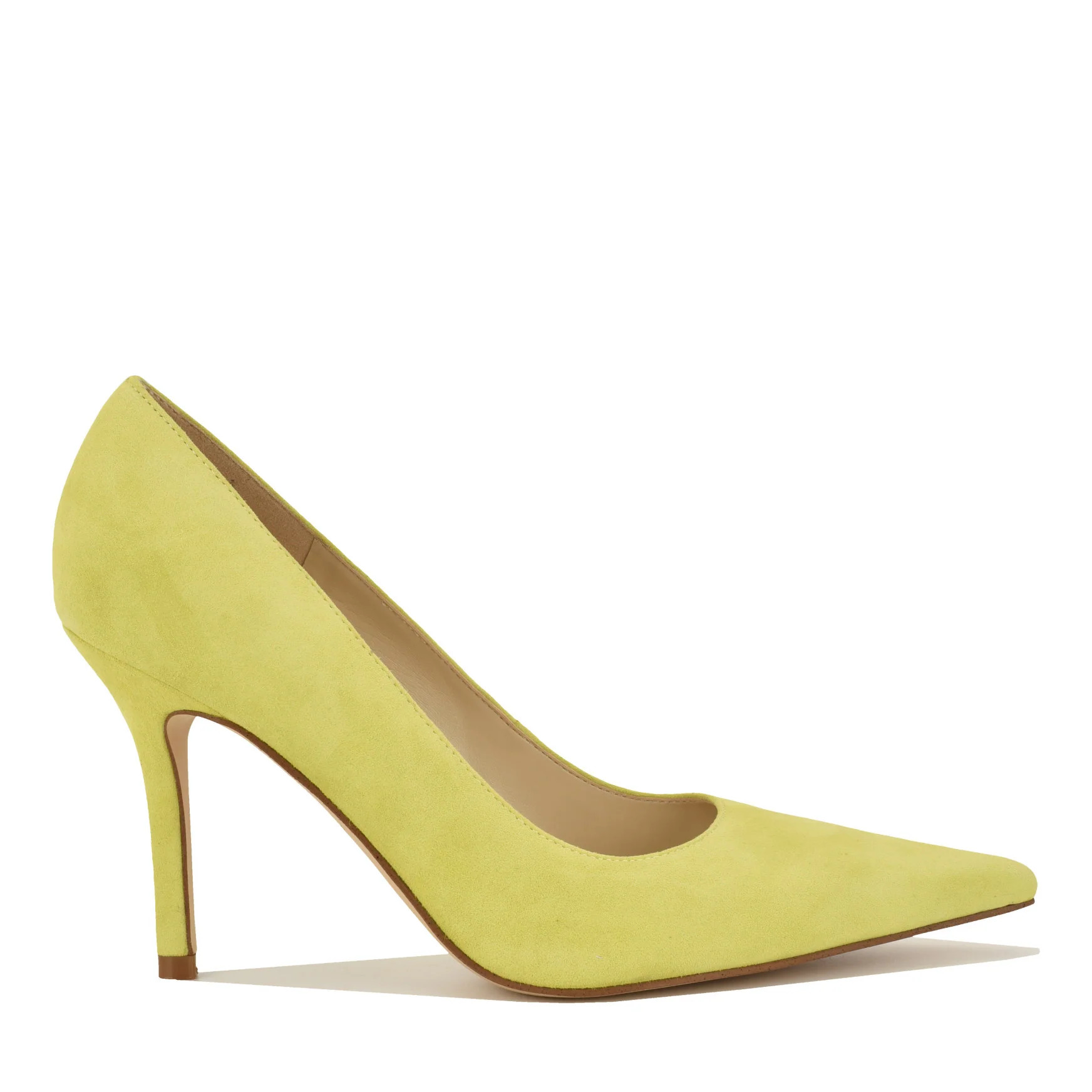 Women's Gemmha Leather Pointy Toe Pumps - Yellow Green Suede | Nine West | Nine West (US)