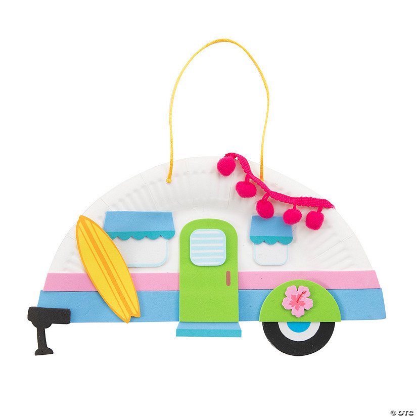 Beach Camper Paper Plate Craft Kit - Makes 12 | Oriental Trading Company