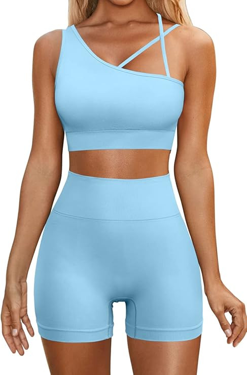 Amazon.com: QINSEN Women Padded Sports Bra Cross Straps Fitness Workout Running Shirts Seamless Y... | Amazon (US)