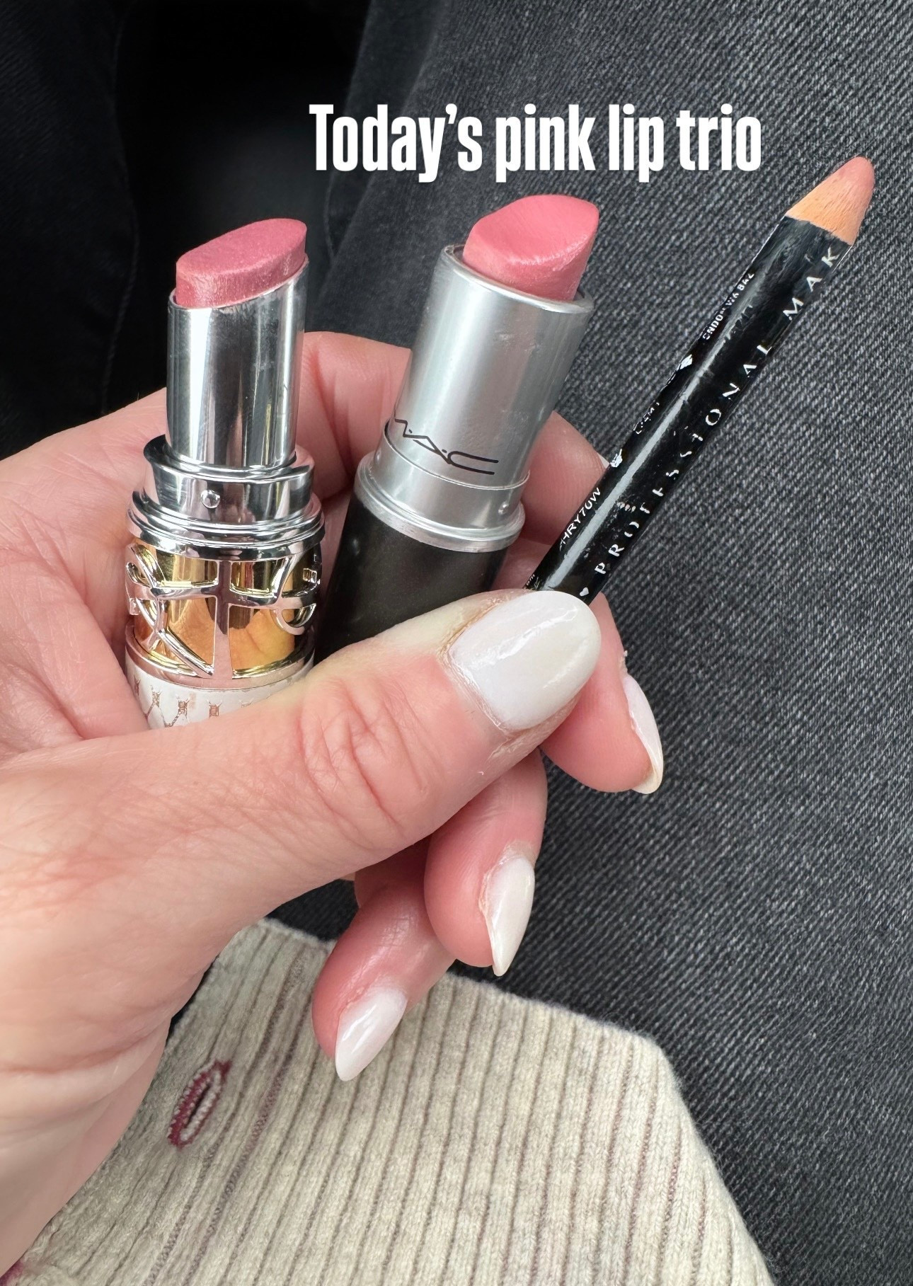 Today’s pink lip. Lipstick combo.
MAC Bombshell
YSL glaze #44
Liner Peekaboo Neutral

#LTKValentine #LTKBeauty #LTKOver40