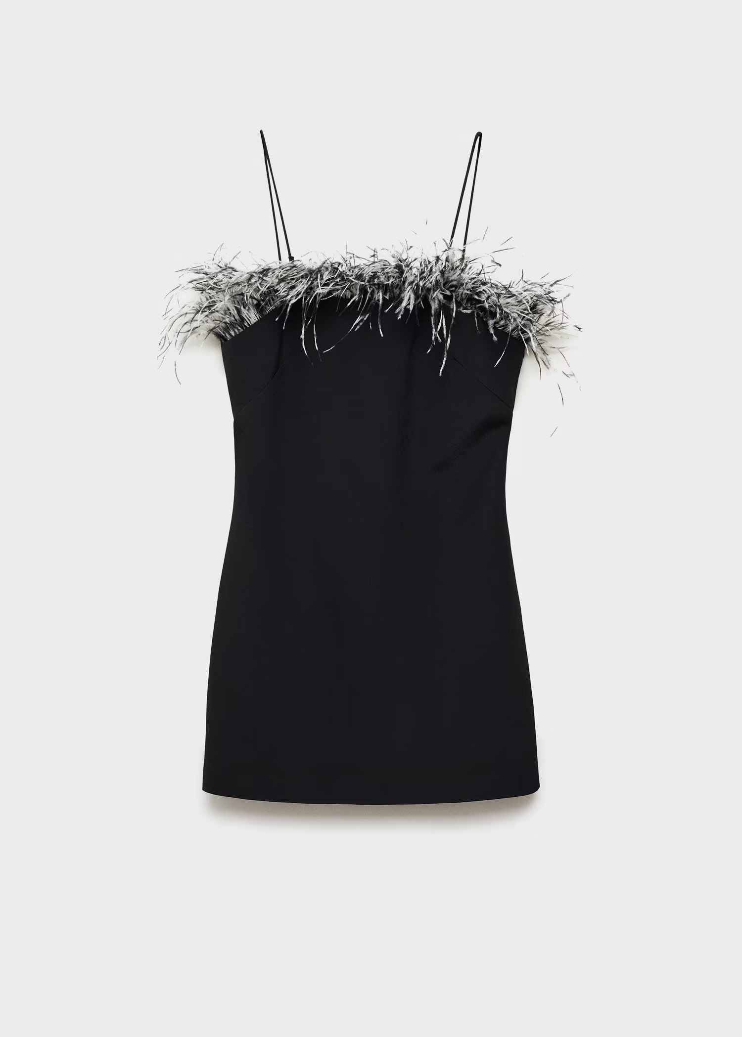 Strapless dress with feather detail - Women | MANGO United Kingdom | MANGO (UK)