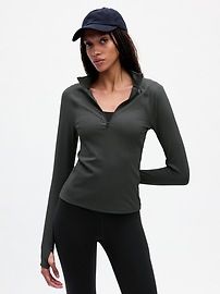 GapFit Studio Rib Quarter-Zip Top | Gap (US)