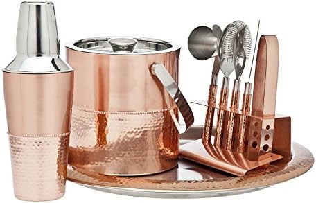 Godinger 9 Piece Barware Set, Copper | Amazon (US)