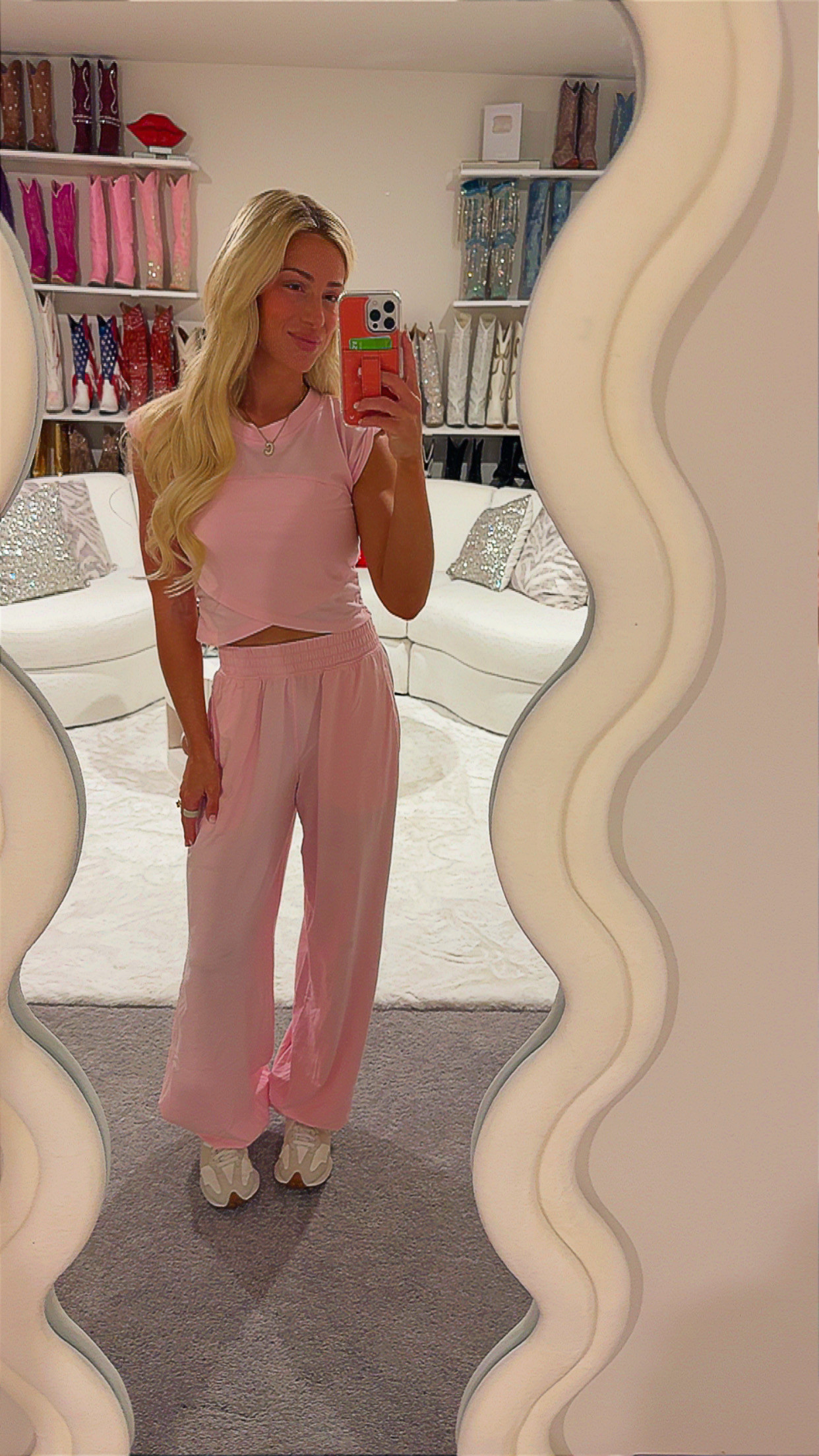 How cute is this pink Free People Movement set? It is perfect to throw on, travel & run errands. 💝 

 #LTKActive #LTKStyleTip #LTKShoeCrush