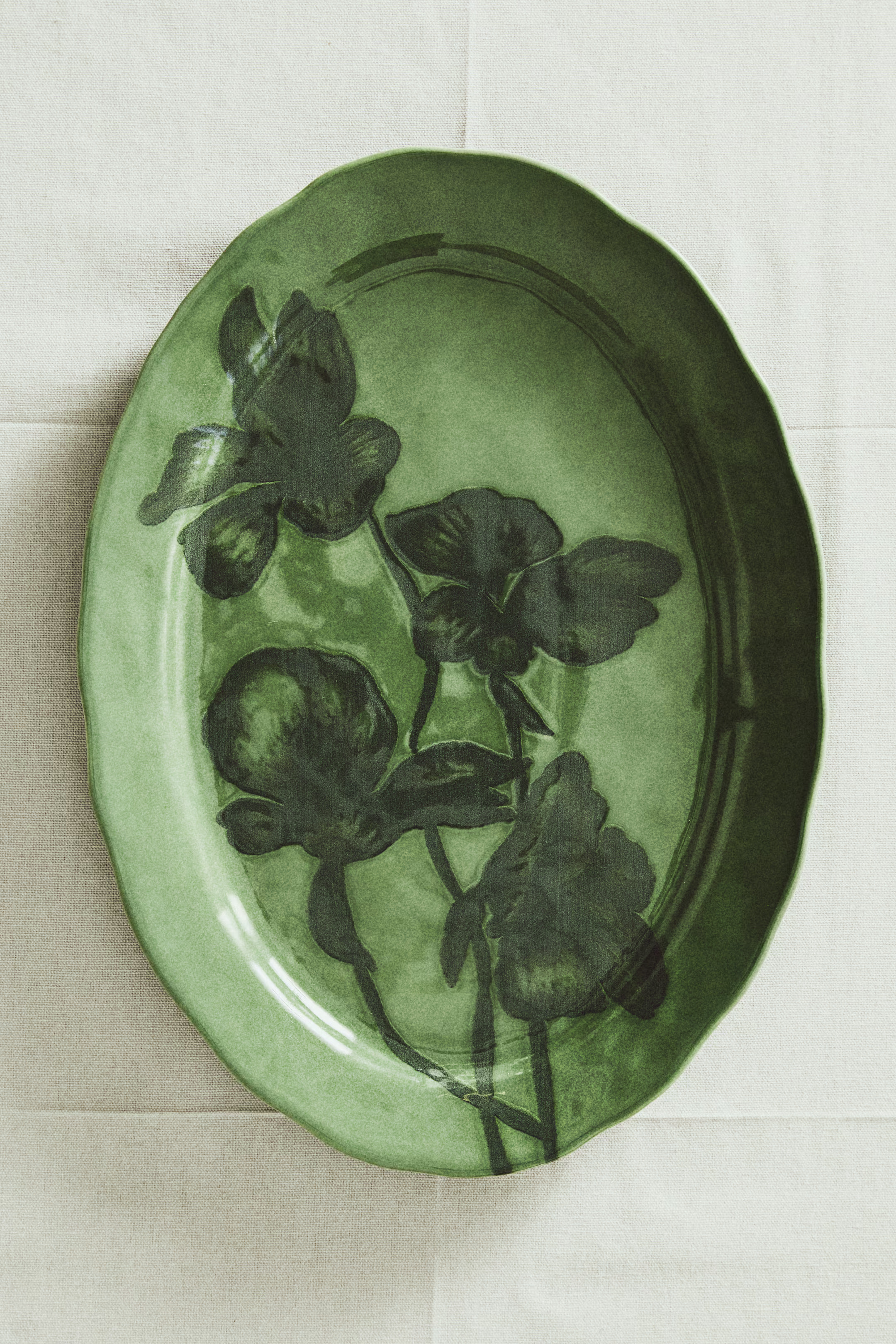 Stoneware Serving Plate with Motif | H&M (US + CA)