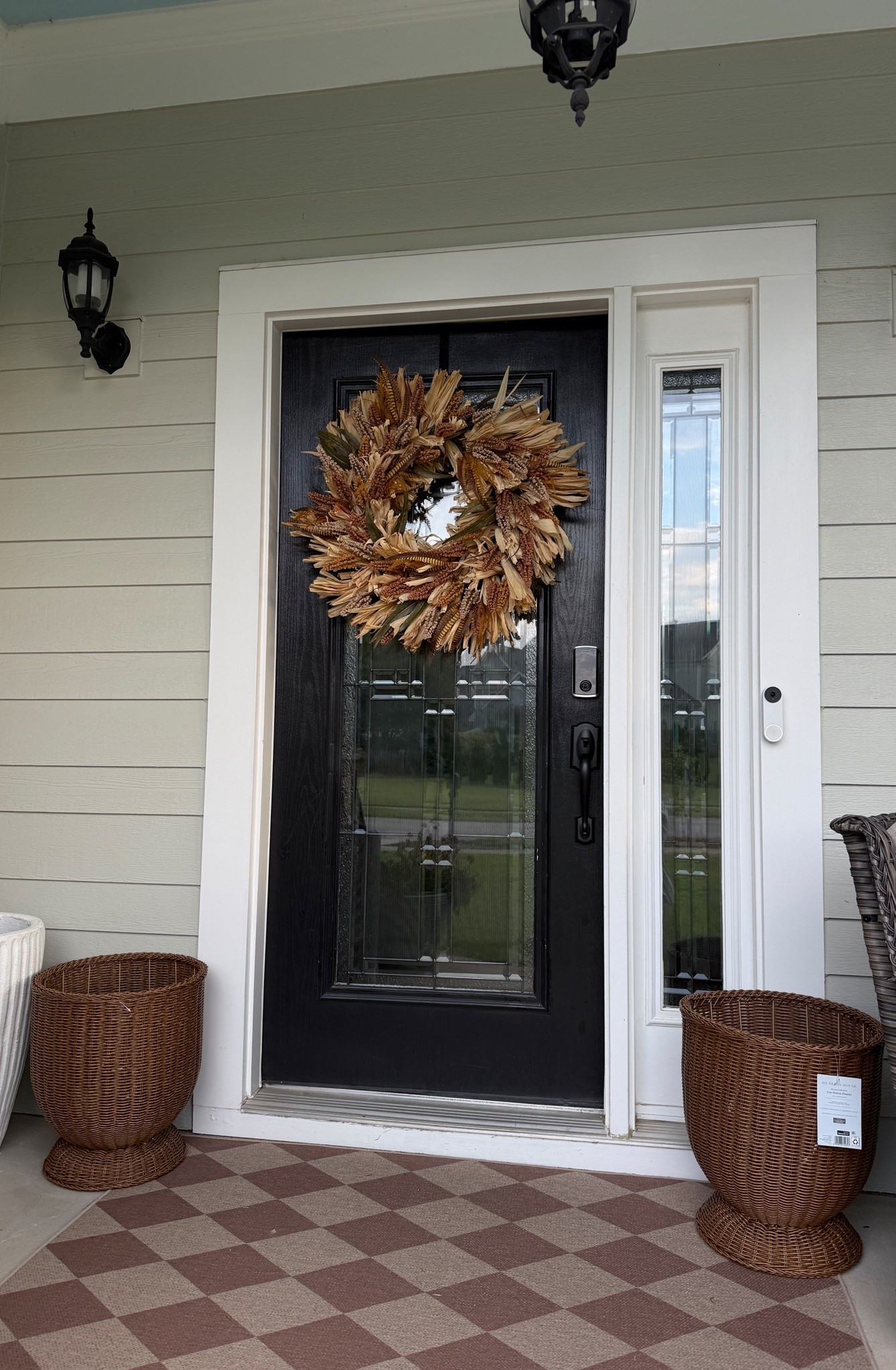 Just snagged these planters from @Walmart that I’m going to fill with mums! Looking so cozy for fall. The rug is Amazon, linked! Wreath was from home sense last year, linking similar styles!

#LTKHome #LTKSaleAlert #LTKSeasonal