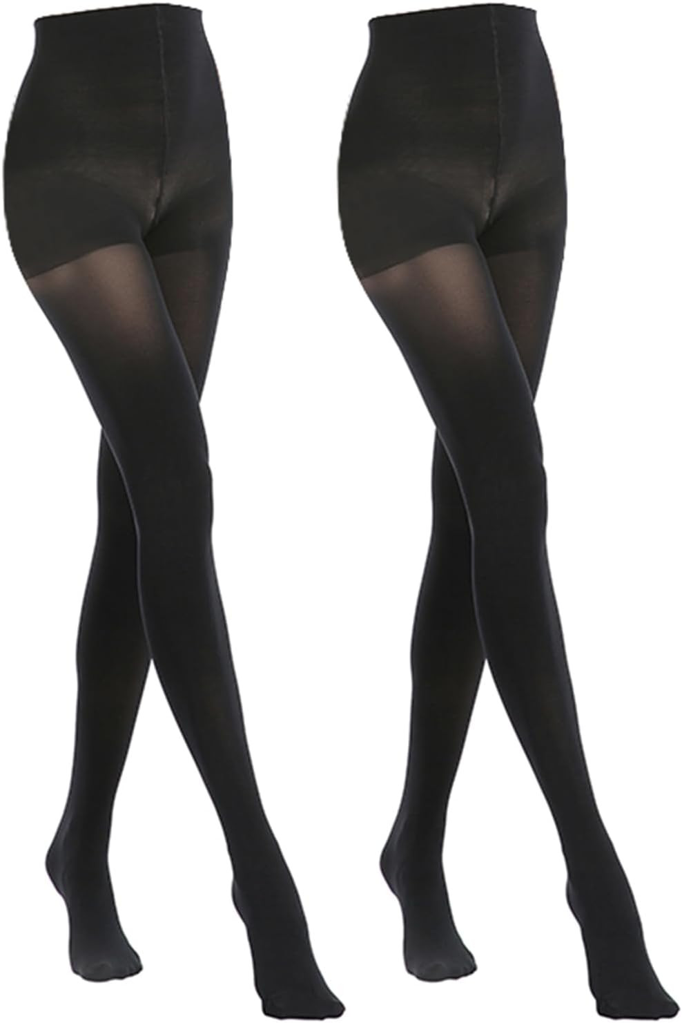 MANZI Women's 2-6 Pairs Opaque Control Top Tights Comfort Stretch Pantyhose | Amazon (US)