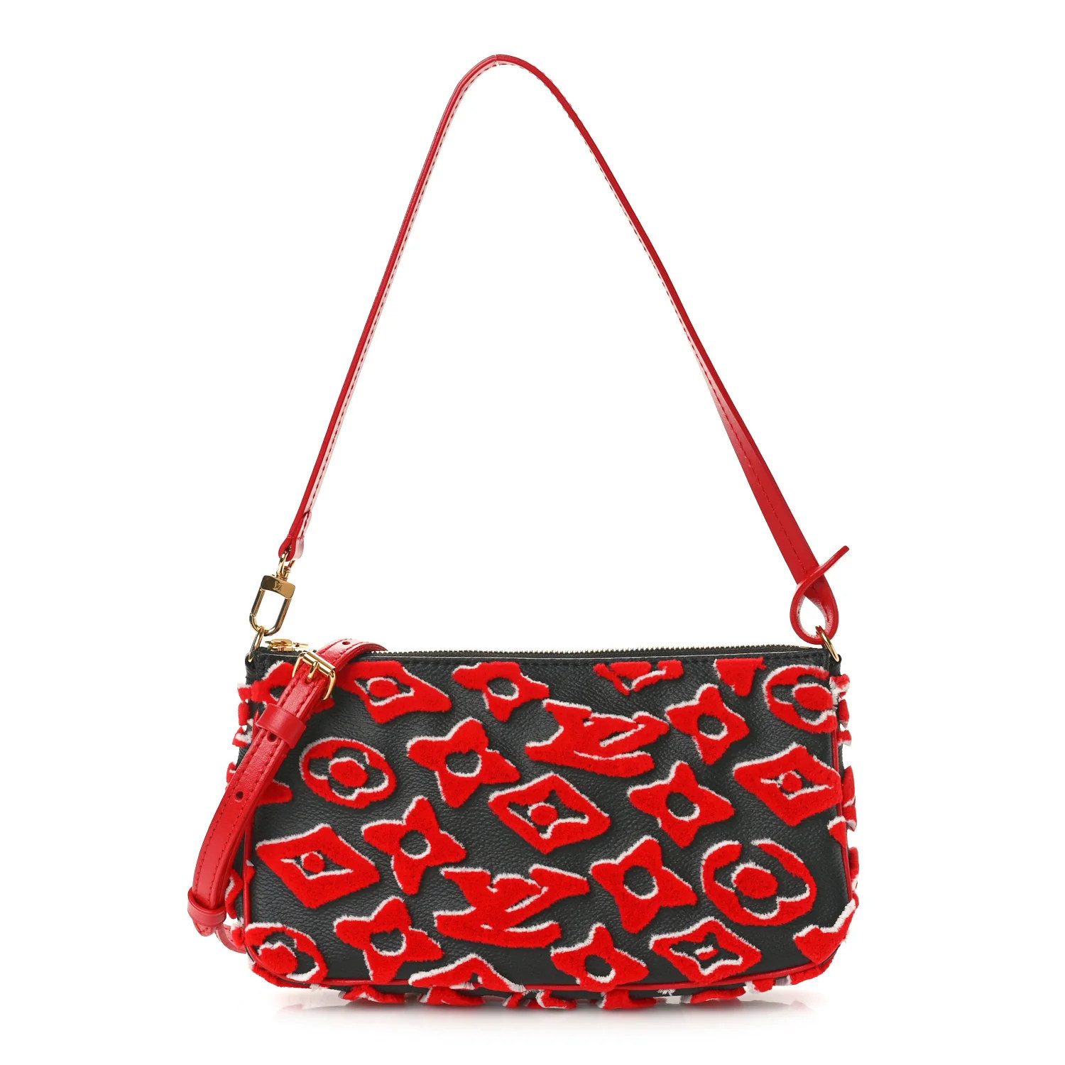 Louis Vuitton X UF Tufted Monogram Pochette Accessories Black Red 1767731 | FASHIONPHILE (US)