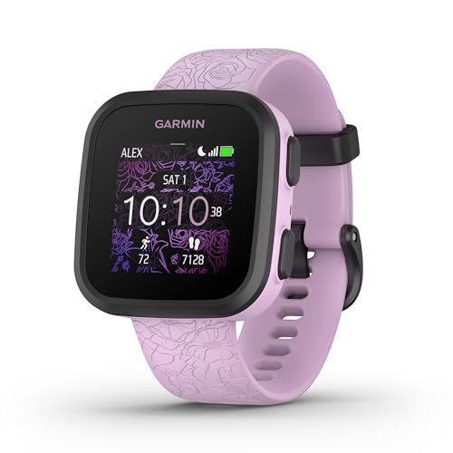 Garmin Bounce™, Kids Smartwatch, Two-Way Text and Voice Messaging, Location Tracking, Lilac Floral | Amazon (US)
