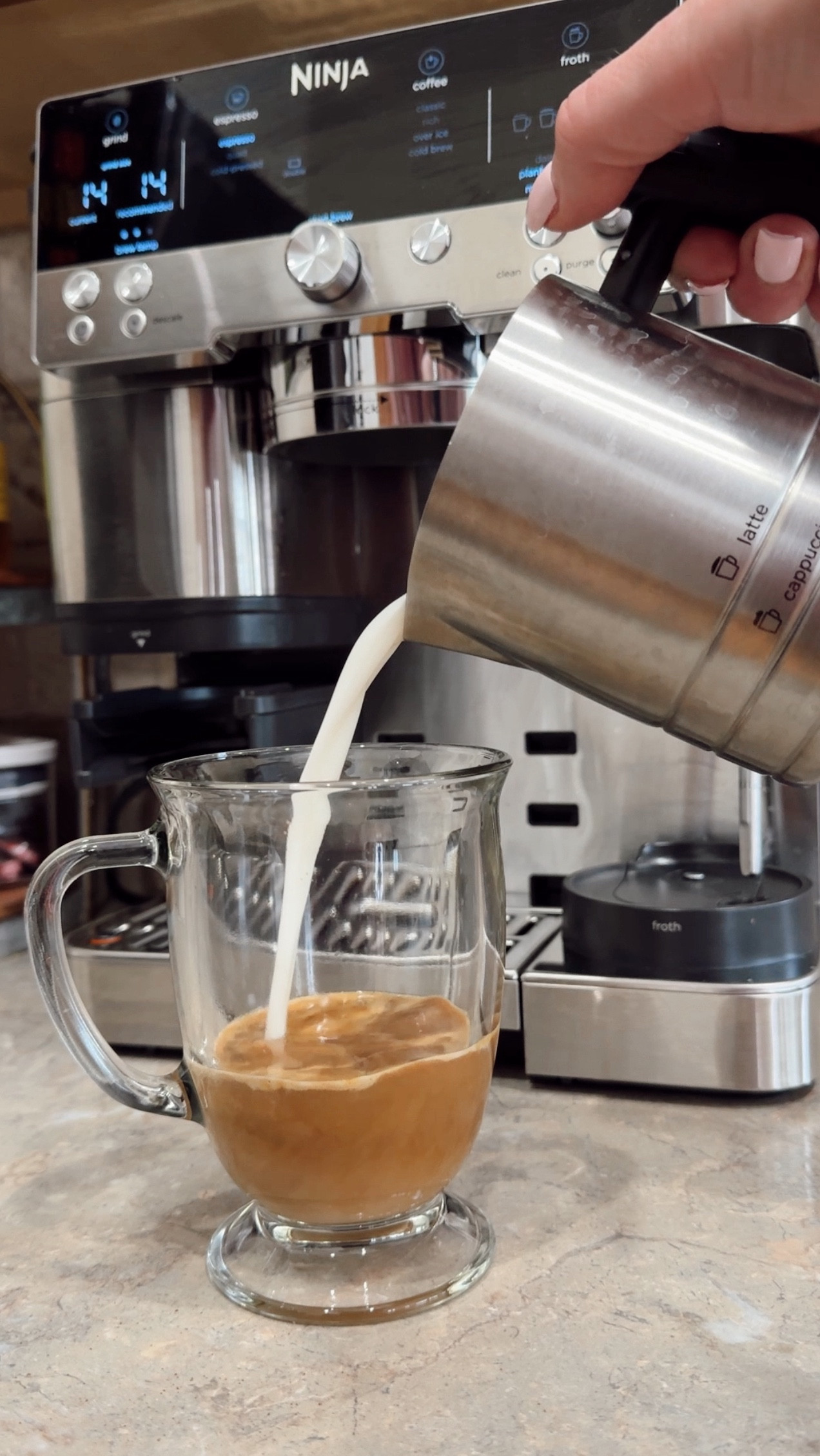 NINJA ESPRESSO MACHINE 
After countless hours of researching the perfect coffee machine, I finally found it! This machine will make any size | any style coffee: espresso, lattes, drip, iced, cold brew. You can also choose dairy or plant based hot or cold froth foam! 

#LTKHome #LTKMostLoved #LTKFamily