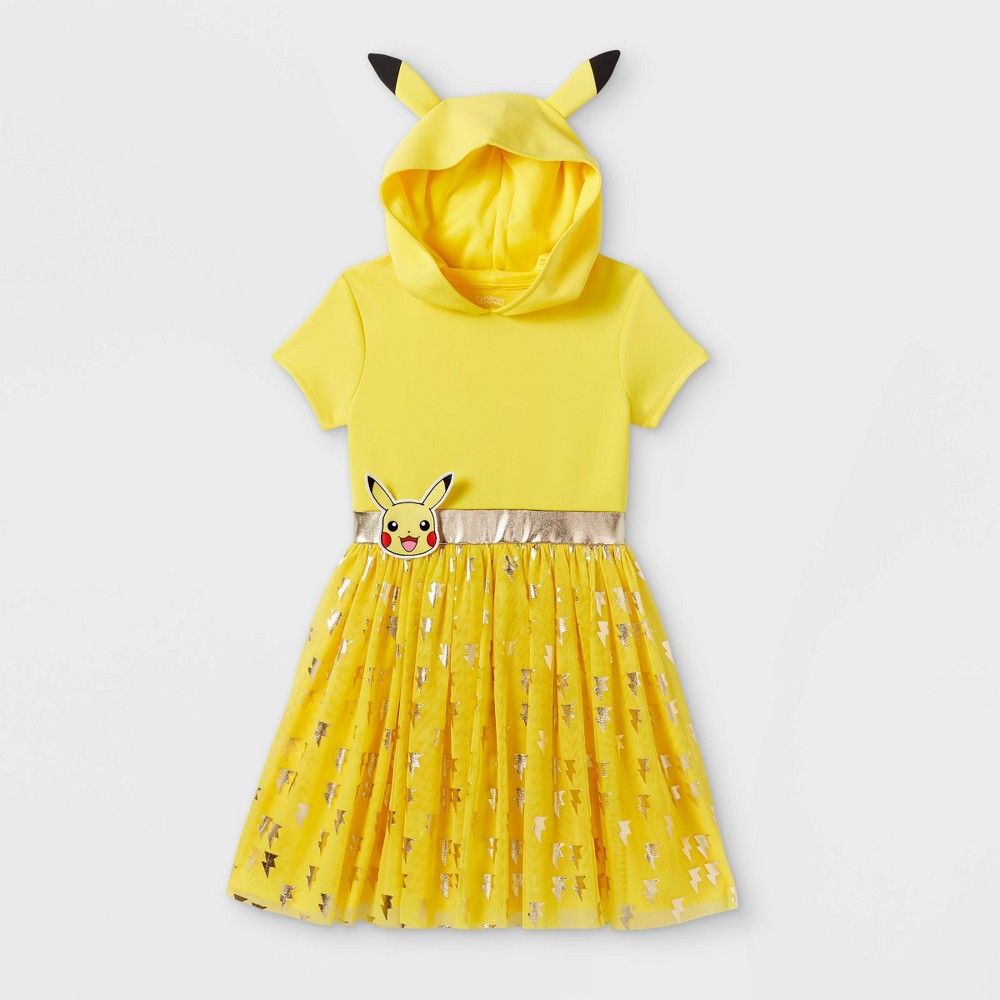 Girls' Pokemon Pikachu Cosplay Tutu Dress - Yellow S | Target