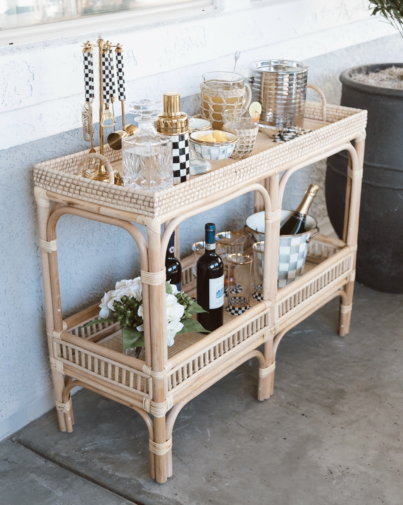 #Ad An outdoor bar cart is one of those pieces you don’t realize you need… until you start hosting outside 🤍🍸 I wanted a stylish spot to hold all of our cocktail essentials and make entertaining easier, and this one from @Wayfair is perfect. Functional, pretty, and such a good outdoor hosting upgrade. #WayfairPartner  #wishyouwerehere #outdoor #Wayfair 

#LTKSeasonal #LTKSaleAlert #LTKHome