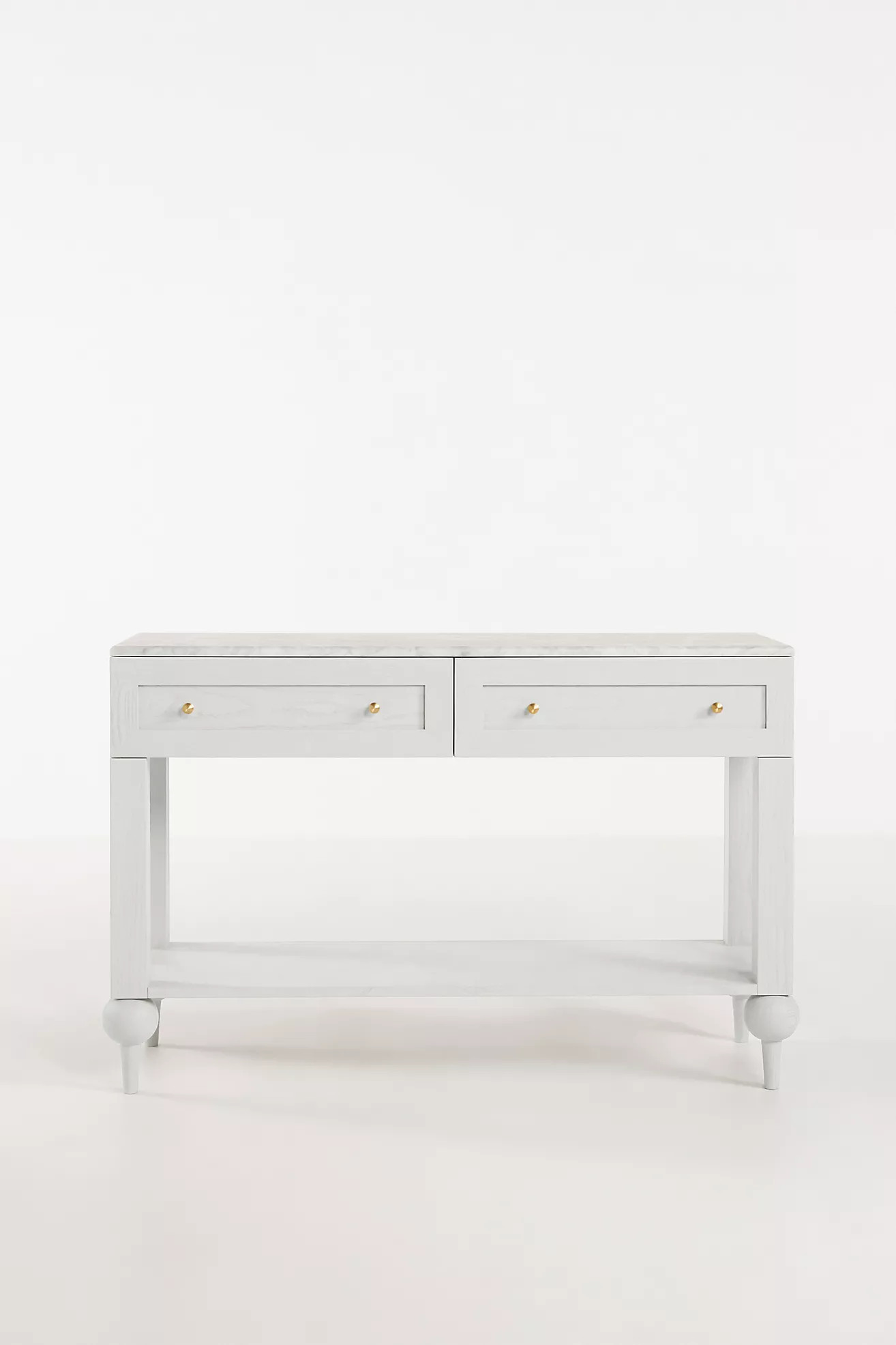 The Fern Marble Top Console | Anthropologie (US)