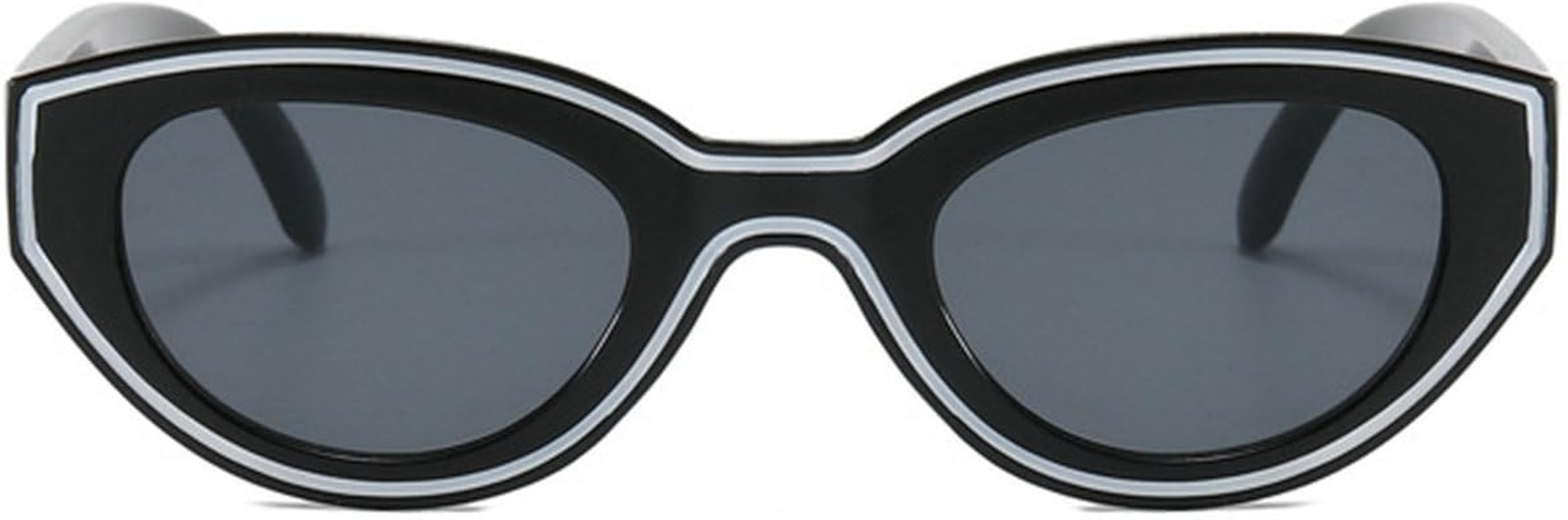 laureles Fashion Small Cat Eye Sunglasses Women Vintage Y2K Sun Glasses Men Leopard Champagne Gla... | Amazon (US)