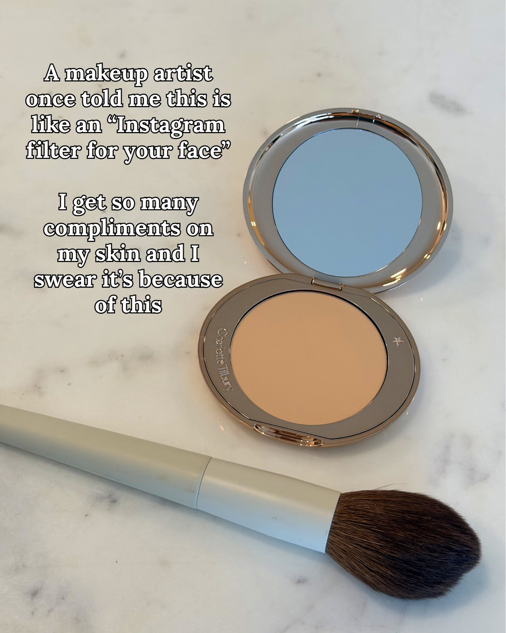 A makeup artist once told me this powder is like an “instagram filter for your face”. I get so many compliments on my skin and I swear it’s because of this! I’ve used this product for years and don’t plan on stopping! 🌟

#LTKBeauty #LTKOver40 #LTKselfcare