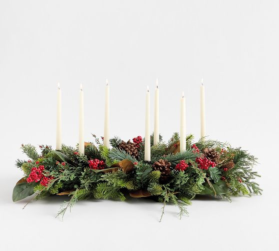 Faux Mixed Berry Candle Holder Centerpiece | Pottery Barn (US)