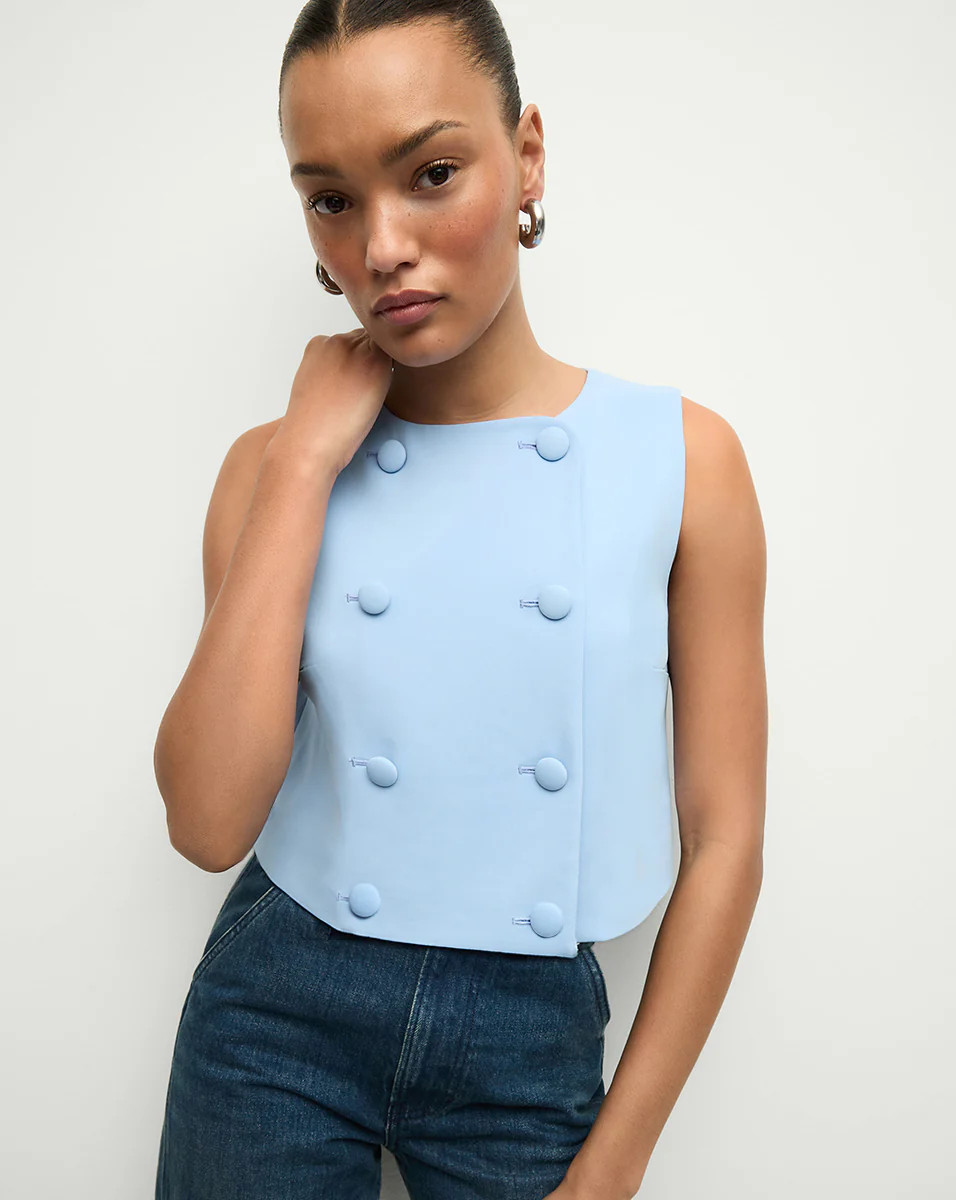 Drexley Cropped Vest | Veronica Beard