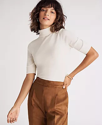 Ann Taylor Elbow Sleeve Turtleneck Sweater | Ann Taylor (US)