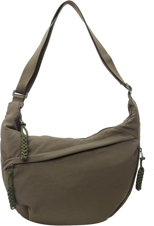 Crescent Bag for Women Men Nylon Crossbody Bags Multi-Pocket Sling Bag Roomy Hobo Bags Moon Bag S... | Amazon (US)