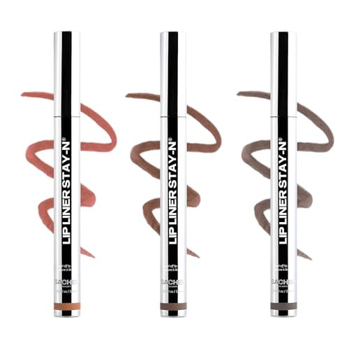 Sacheu Lip Liner STAY-N Peel Off Lip Stain — Long Lasting Waterproof Lip Tint with Hyaluronic Acid & Vitamin E — Transfer Proof Matte Finish, Vegan & Cruelty-Free (Deep Bundle) | Amazon (US)