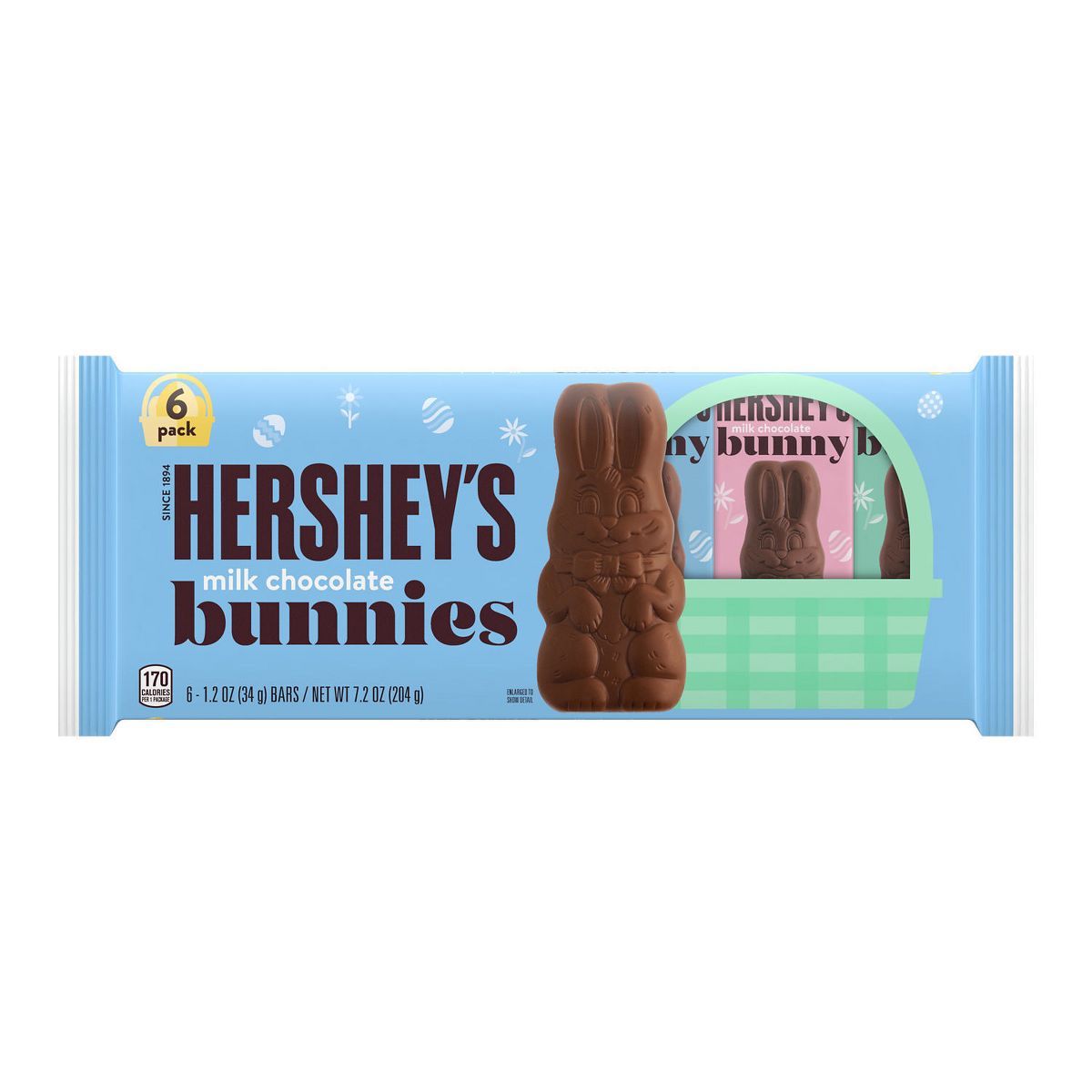Hershey's Milk Chocolate Bunnies Easter Candy - 6ct, 7.2oz | Target