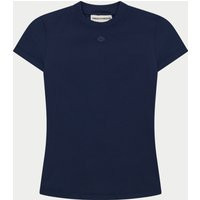 Sculpting Stretch Emblem Baby Tee - Dark Navy | The Couture Club