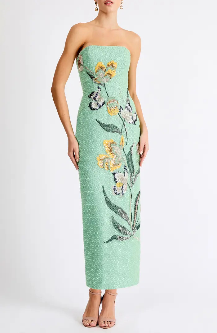 HELSI Sofia Beaded Strapless Sheath Maxi Dress | Nordstrom | Nordstrom