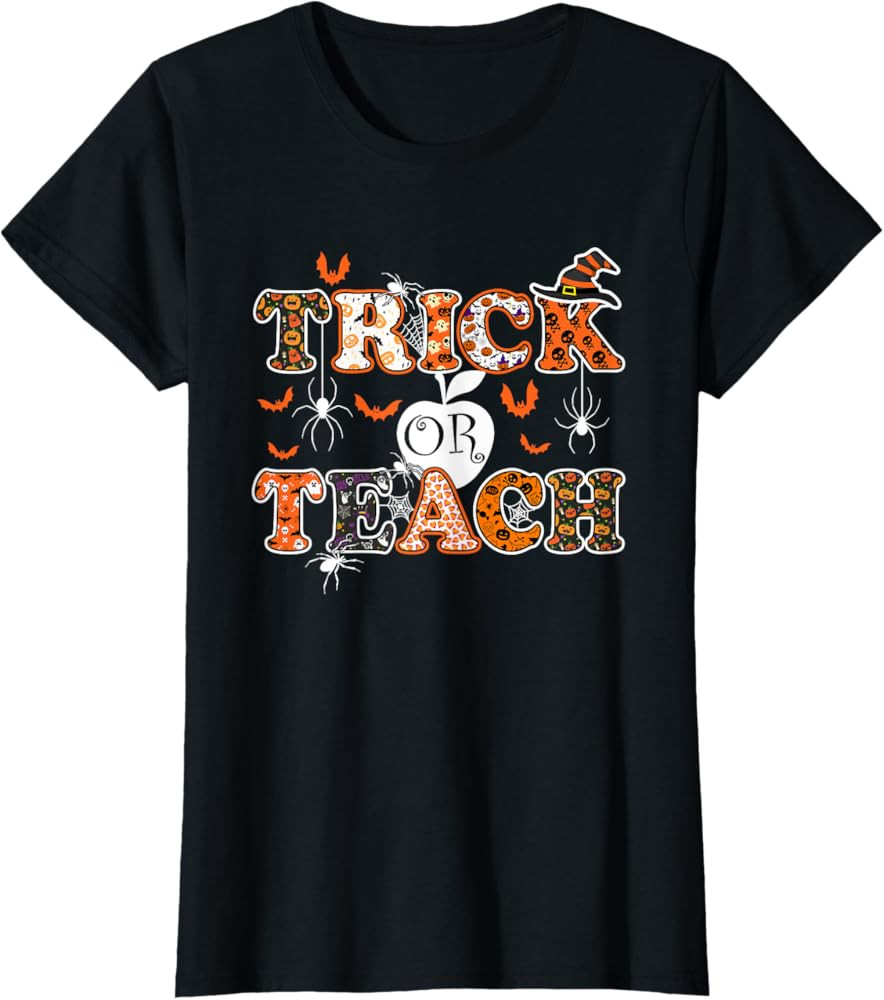 Trick Or Teach Funny Teacher Halloween Costume 2020 Gifts T-Shirt | Amazon (US)