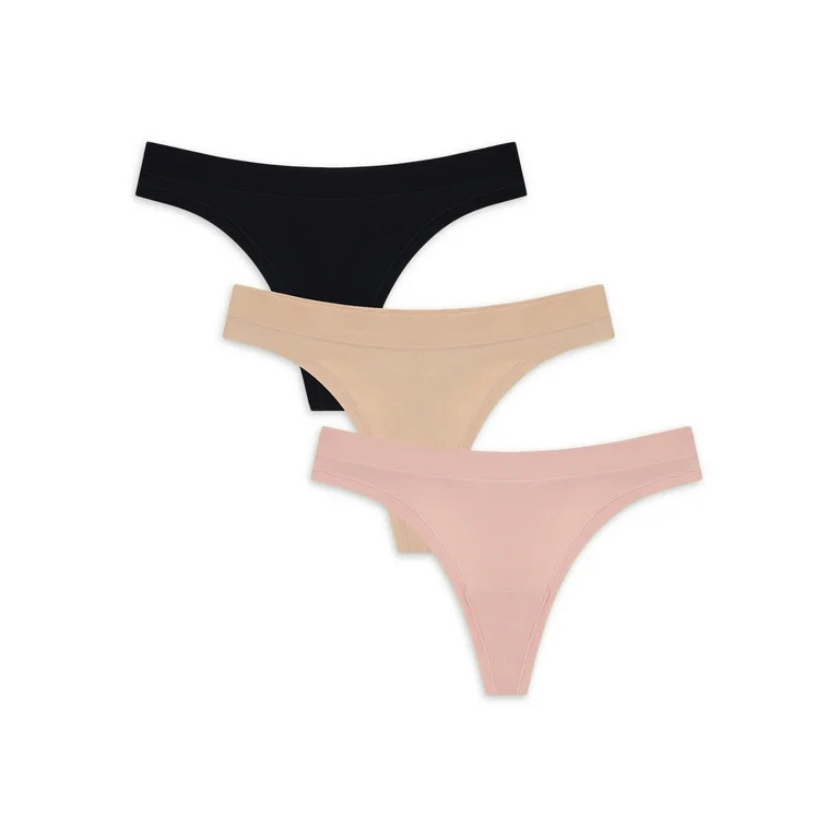 Secret Treasures Women's Maternity 4Way Stretch Thong Panties, 3 Pack | Walmart (US)