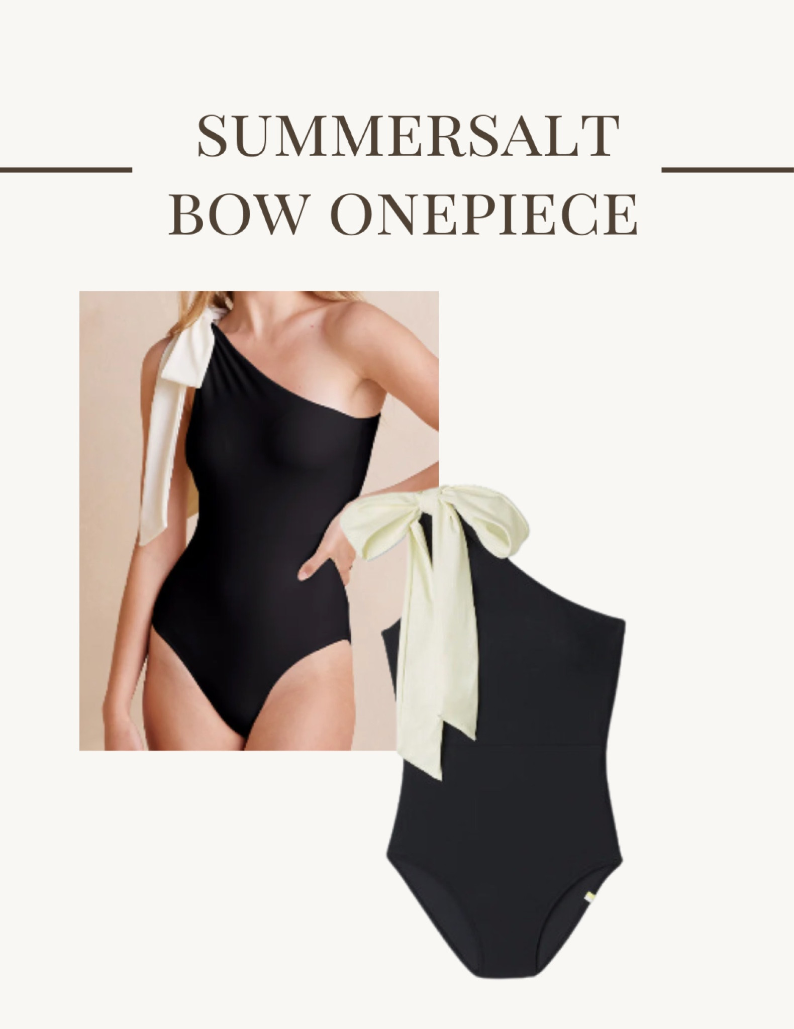 Summersalt bow-shoulder one piece swimmy! 

#LTKFind #LTKswim #LTKstyletip