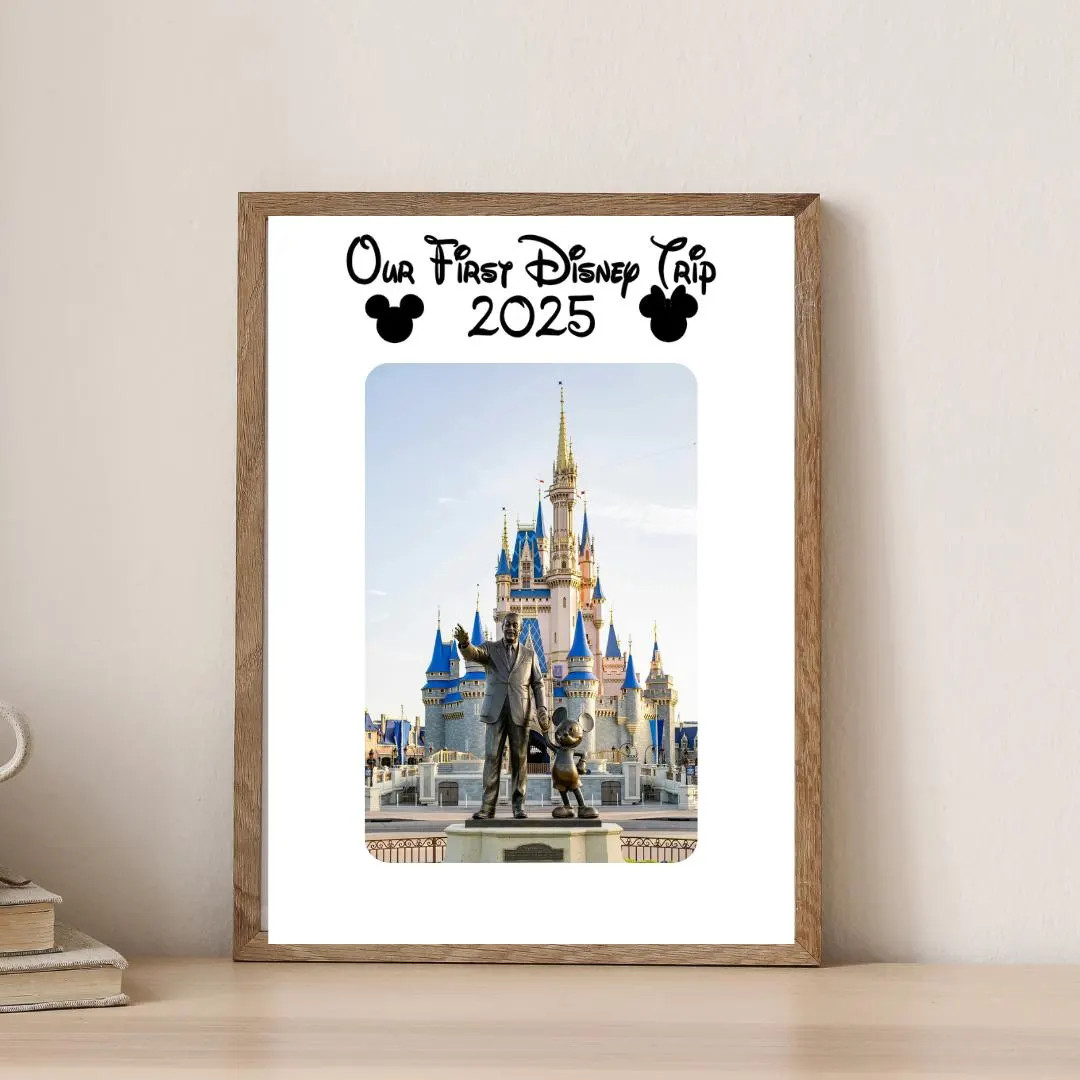 Customizable Disney Autograph Photo Mat | Character Signatures Souvenir | Etsy (US)