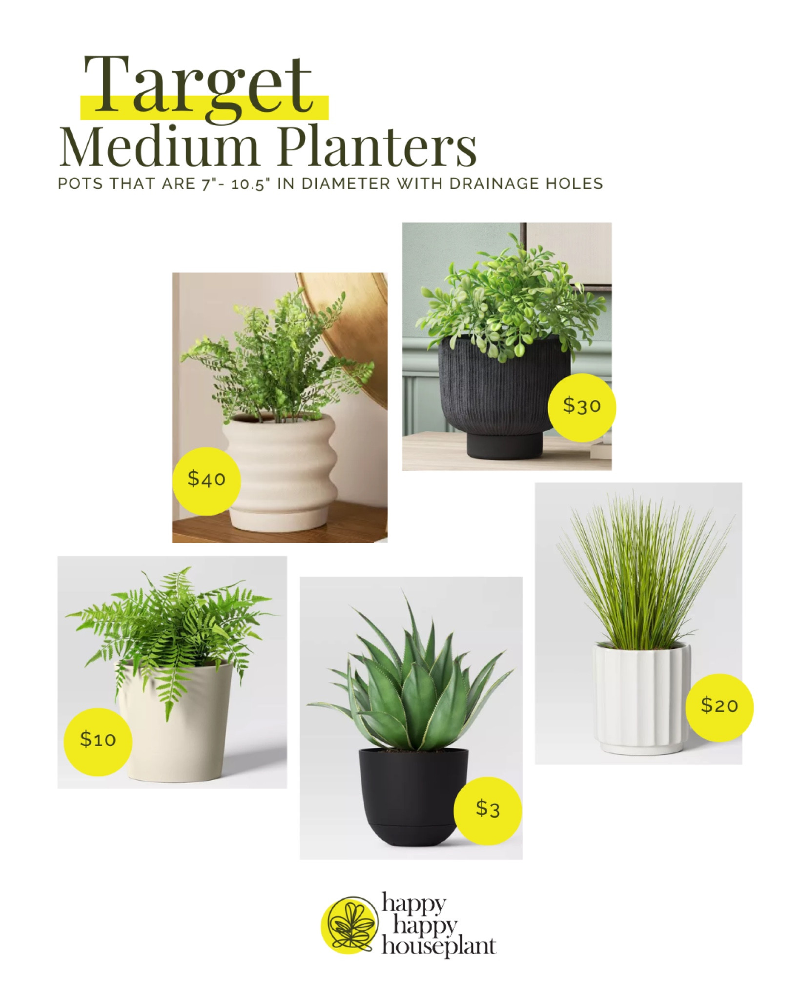 Your plants deserve a stylish home, and we love these planters from Target! They’re just the right size for medium plants ranging from 7” to 10.5” in diameter. 

#TargetFinds 

#LTKfindsunder50 #LTKSeasonal #LTKhome
