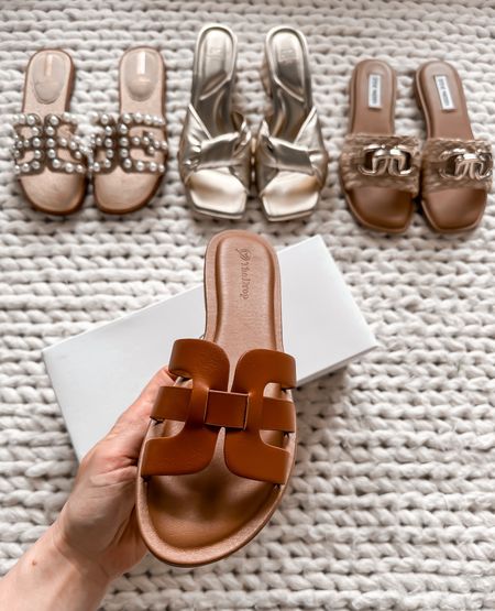 Sandals 
Sandal 
Gold sandals
Pearl sandals 
Tan sandals 

#LTKunder50 #LTKunder100 #LTKshoecrush