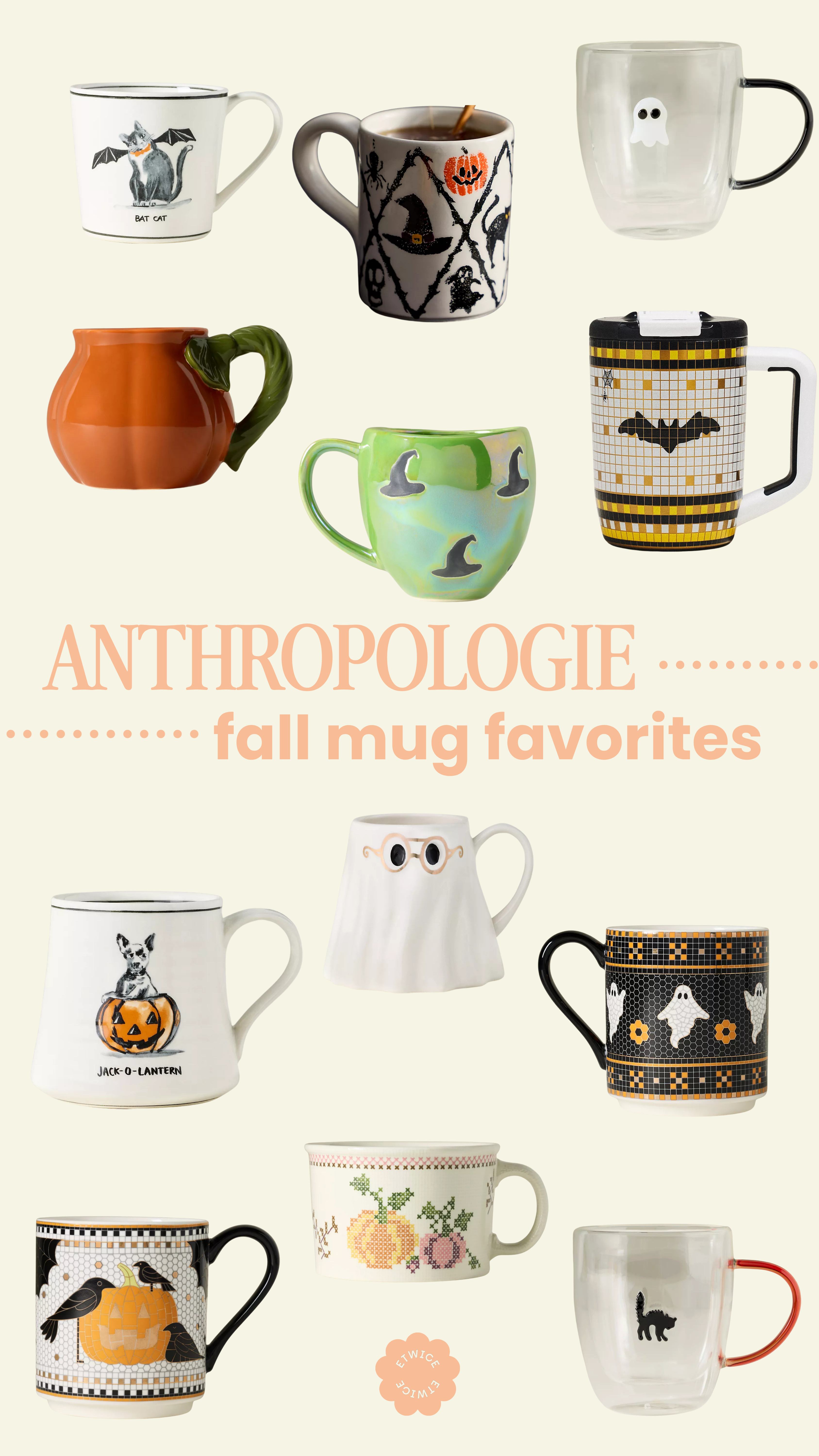 I rounded up my favorite Anthropologie fall and Halloween mugs that are perfect for cozy mornings, spooky season, and adding a little festive touch to your kitchen! 

 #LTKmomlife #LTKSeasonal #LTKHome