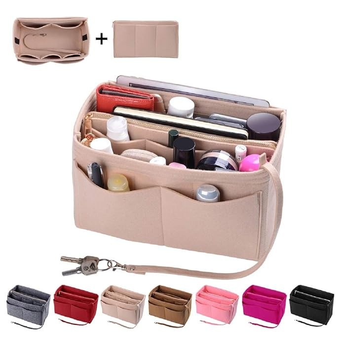 Purse Organizer Insert, Felt Bag organizer with zipper, Handbag & Tote Shaper, For Speedy Neverfu... | Amazon (US)