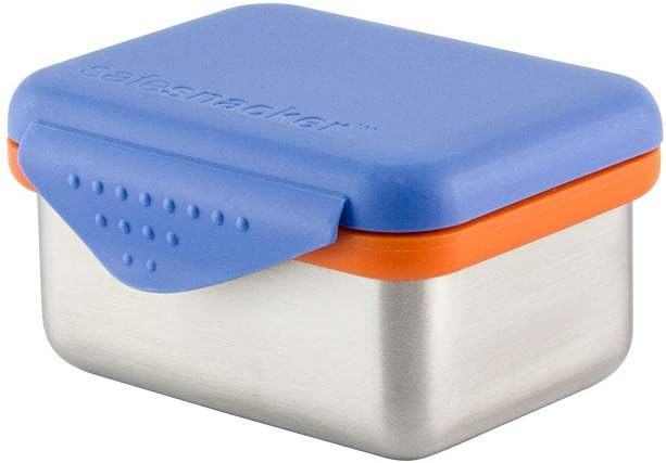 New Wave Enviro Safe Snacker, Stainless Steel Food Container, BPA Free, Stackable and Cabinet Friendly, Blue, Small Size, 7oz. Capacity | Amazon (US)