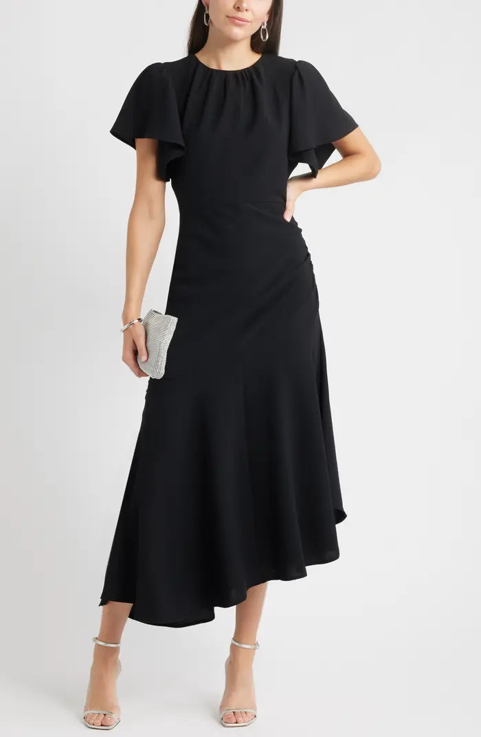 Asymmetric Crepe Maxi Dress | Nordstrom