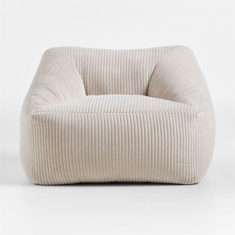 Stone Tan Velvet Corduroy Kids Plush Lounge Chair | Crate & Kids | Crate & Barrel