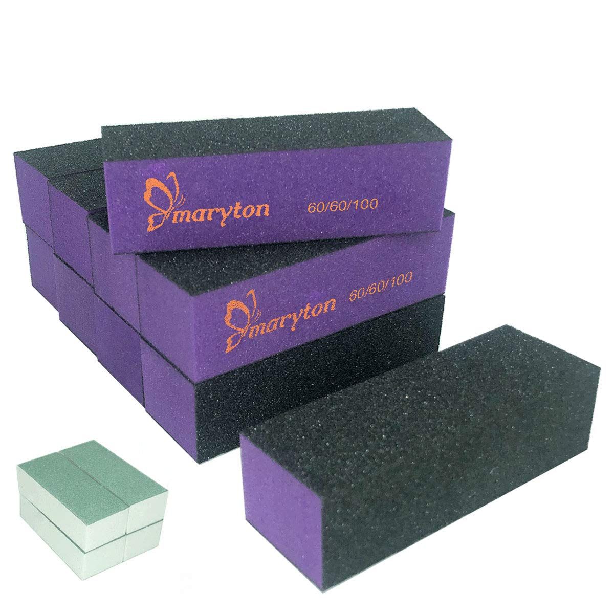 Maryton Nail Buffer Sanding Block Polisher Buffing File 60/100 Grit for Acrylic Nail Art Kit Mani... | Amazon (US)