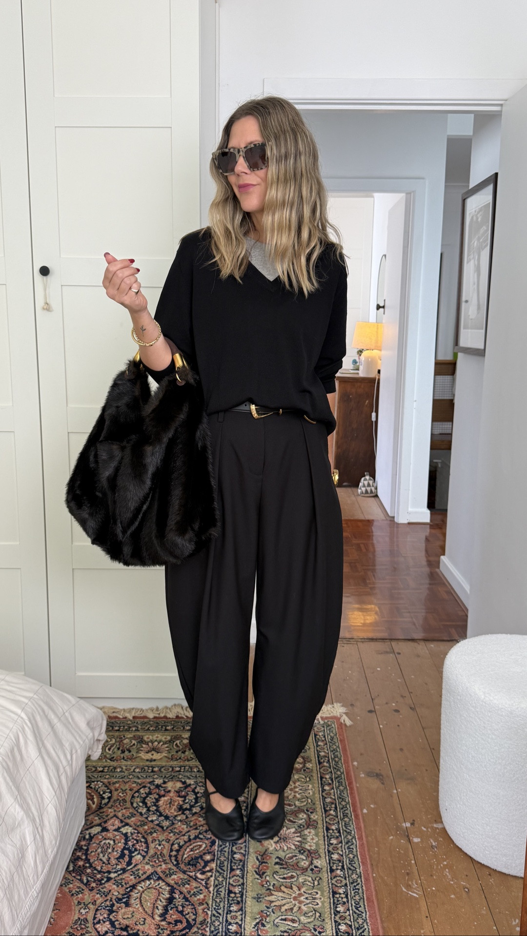 GRWM x

The all-black uniform gets a bad wrap — here’s how to fix it — by playing with texture. Mix your finishes, lean into strong tailoring, and play with proportion. It creates and outfit that reads intentional.

These are the rules I follow every time x

Wearing an 8 in the pants, XL in the knit and large in the tee x

#LTKaustralia #LTKautumn #LTKwinter