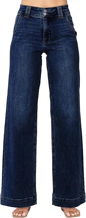 Astylish Women's High Waisted Wide Leg Straight Jeans | Amazon (US)