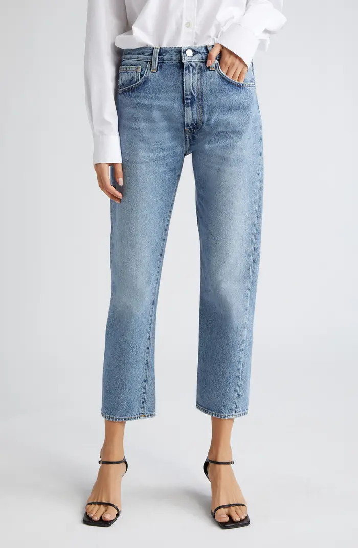 Totême Twisted Seam Organic Cotton Straight Leg Jeans | Nordstrom | Nordstrom