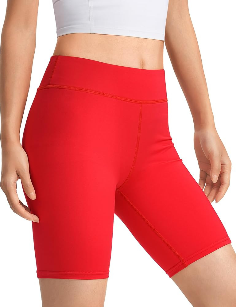 JOCMIC Girls Athletic Bike Shorts High Waist Yoga Dance Gym Spandex Short for Kids Youth | Amazon (US)