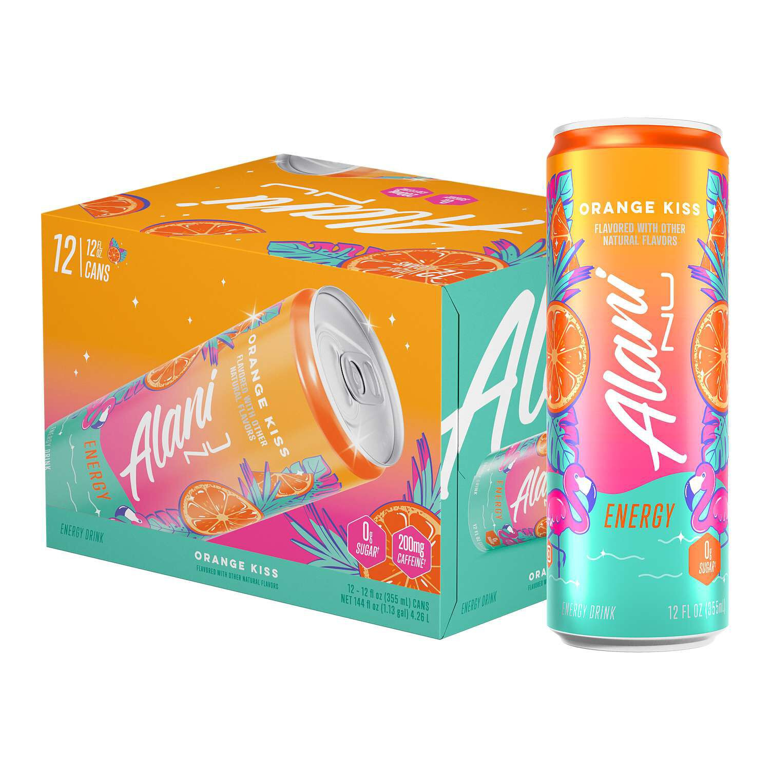 Energy Drink - Orange Kiss - 12oz. (12 Cans) | GNC